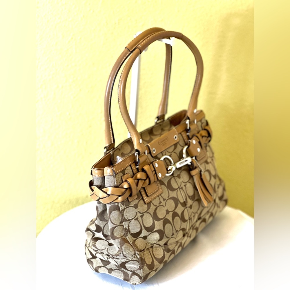 COACH💥VINTAGE~SOLD OUT💥Hamptons Signature Carryall Tote Bag - Picture 8 of 12